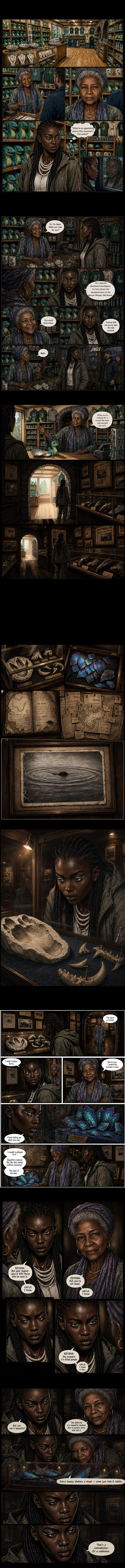 The Deep End of Black Pines, Issue 1: The Cold Contract, Part 4, What Gayle Knows, strip 1