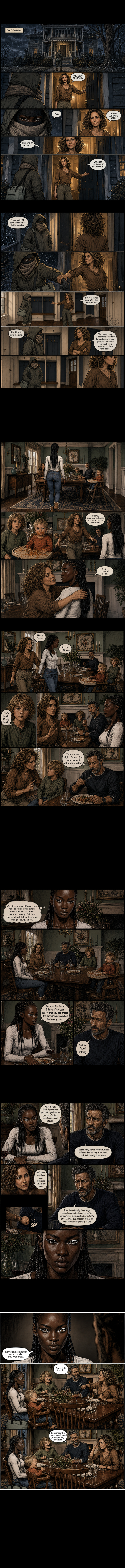 The Deep End of Black Pines, Issue 1: The Cold Contract, Part 5, The Woodrows, strip 1
